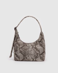 Mini Nylon Shoulder Bag  Snakeskin