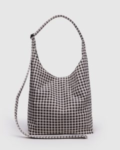 Large Nylon Sling Black & White Gingham