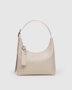 Mini Recycled Leather Shoulder Bag Stone
