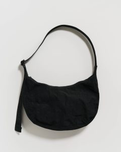 Medium Nylon Crescent Bag Black 37.5"
