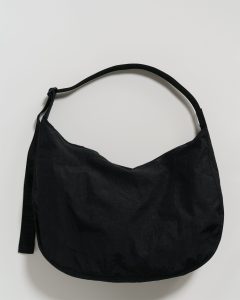 Large Nylon Crescent Bag Black 37.5"
