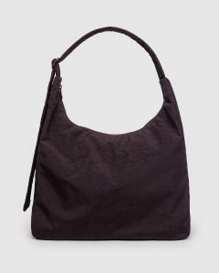 Nylon Shoulder Bag Chocolate Plum