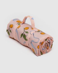 Puffy Picnic Blanket Apricots & Ribbons