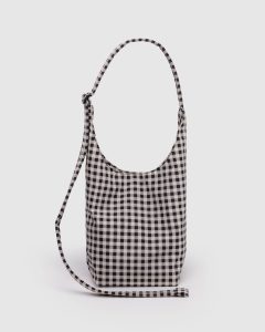 Small Nylon Sling  Black & White Gingham