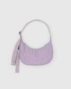 Small Nylon Crescent Bag Dusty Pink
